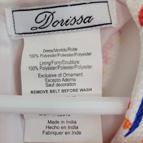 Dorissa Girls Floral Belted Dress - 2T - Picture 5 of 8